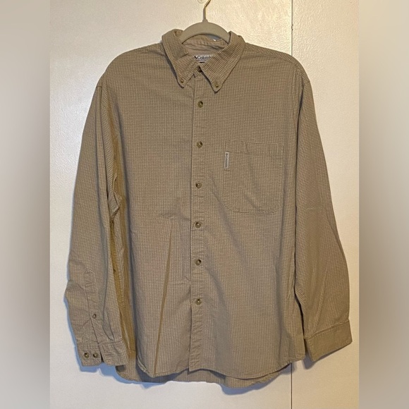 Columbia Men’s Button Up Long Sleeve Shirt, Large - Picture 1 of 5